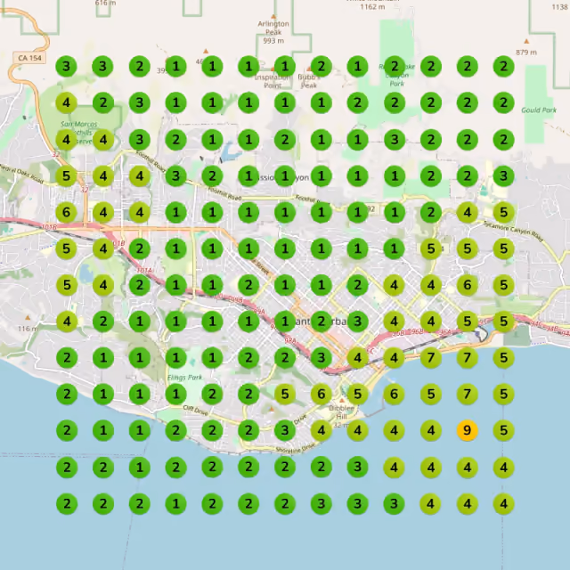 Home retailer local rank grid after